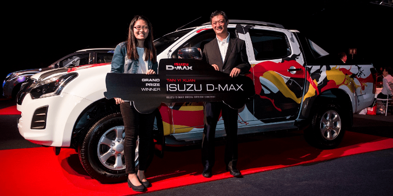 THE ONE ACADEMY STUDENT WINS ISUZU D-MAX PICK-UP IN DECAL DESIGN CONTEST